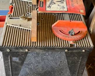 Vintage Sears Craftsman router table for benchtop routing and saber saw work