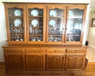Very large custom made oak cabinet
