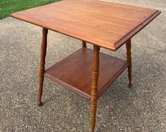 Antique oak lamp table