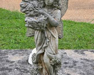 Concrete garden angel statue