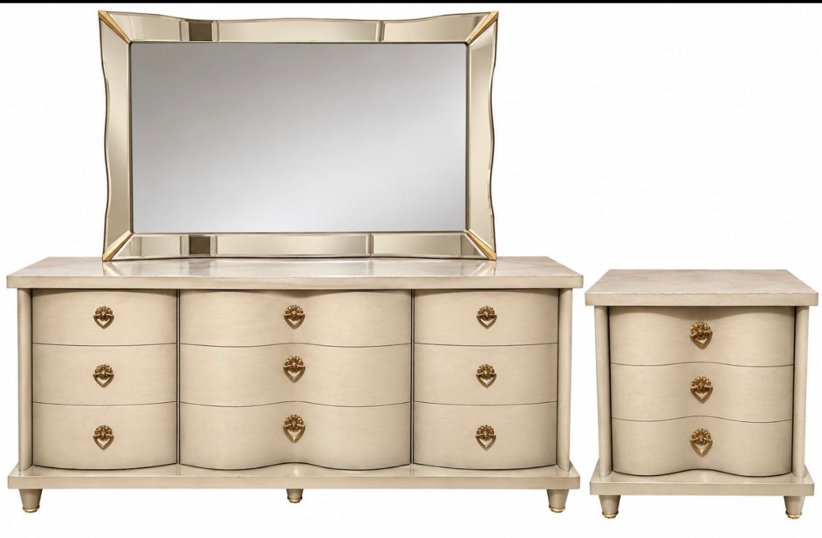 Hollywood Regency dresser nightstand