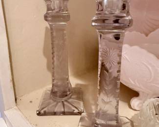 antique candleholders