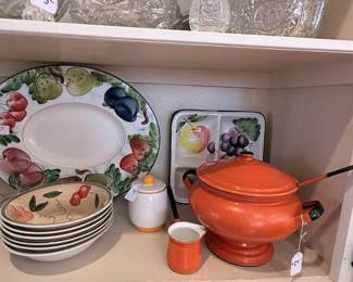 Italian platter and bowls