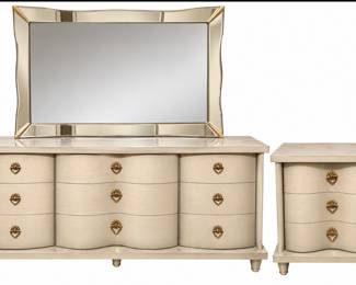 Hollywood Regency dresser nightstand