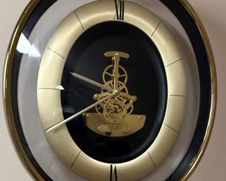 Seiko Skeleton Quartz Wall Clock QAX201G