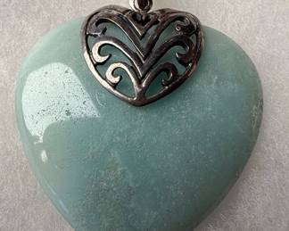 Green Aventurine Heart Pendant Style