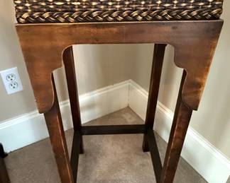 Bamboo and Cane Top Side Table