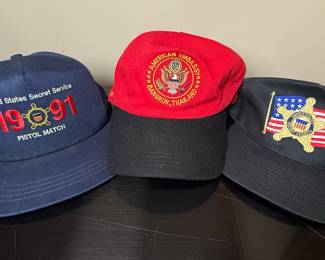 Collection of Five Vintage Embroidered Baseball Caps