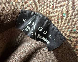Kangol Herringbone Tweed Hat with Collection of Olympic and USGA Pins