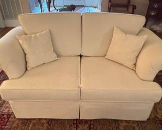 English Roll Arm Style Sofa and Loveseat Set