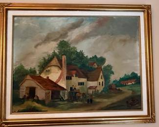 Rural Landscape Oil Painting Style