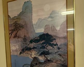 Harry Wysocki "Heronim" Style Landscape Print