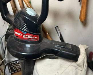 Assorted Garden Tools and Toro Super Blower-Vac