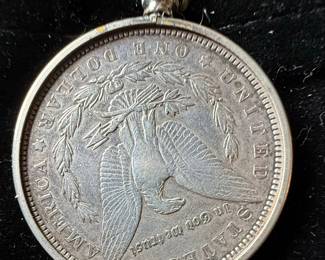 1900 Morgan Silver Dollar Coin Pendant