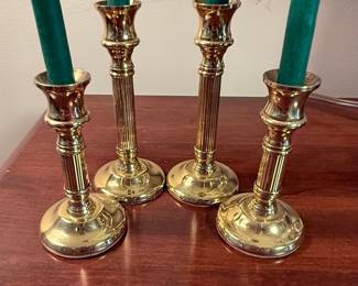 Copper Craft Style Fluted Column Candlesticks