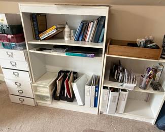 Modern Office Desk with Modular Shelving Unit