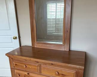 Broyhill Pine Dresser with Mirror