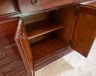 Hickory White Tri-Fold Mirror Dresser