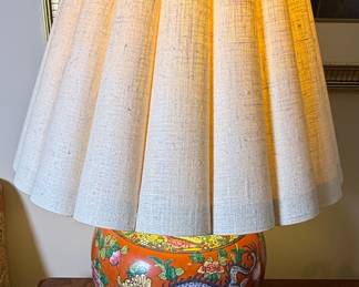 Chinese Famille Rose Dragon Ginger Jar Table Lamp