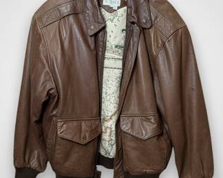 St. Malo Leather Bomber Jacket Style