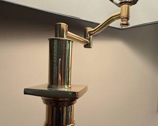Hollywood Regency Style Brass and Lucite Floor Lamp