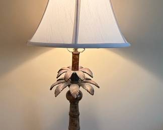 Hollywood Regency Style Palm Tree Table Lamp