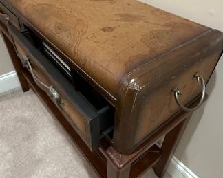 Travel Trunk Style Console Table