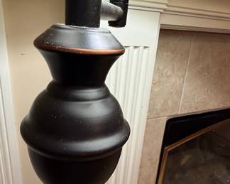 Traditional Style Swing-Arm Floor Lamp with Decorative Column