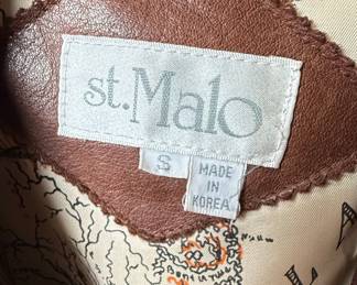 St. Malo Leather Bomber Jacket Style