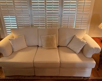 English Roll Arm Style Sofa and Loveseat Set