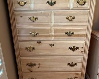 Chippendale Style Pine Tall Chest