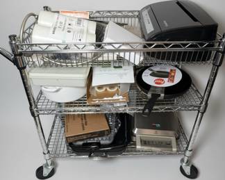 Seville Classics UltraDurable NSF Commercial Steel Rolling Kitchen Utility Cart