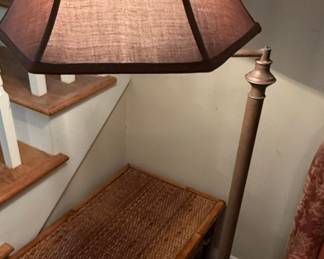 Traditional Style Floor Lamp with Hexagonal Shade