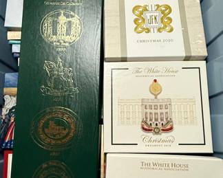 Collection of White House Historical Association Christmas Ornaments