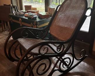 Vintage Philippine hand made/hand tied bentwood rocker