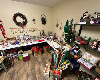 Lots of Christmas and holiday decorations!