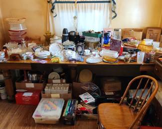 Dishes, stemware, kitchen items
