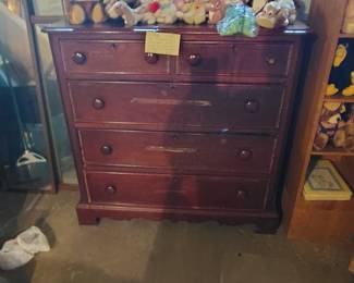 Dresser and stuffed animals