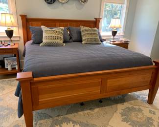 Borkholder king natural cherry bed