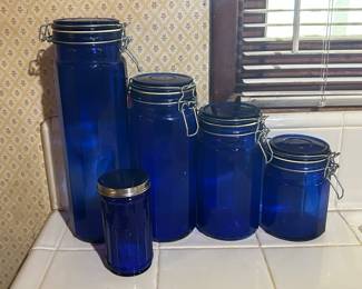 Cobalt glass.