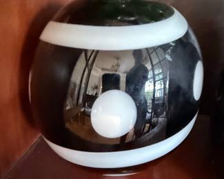 Mid-Century Modern Murano Glass "Zebra" Vase