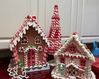 Decorative Gingerbread House and Candy Tree Set