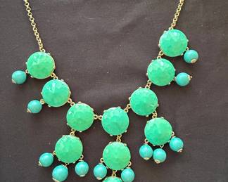 J. Crew "Bubble" Mint Green Statement Necklace