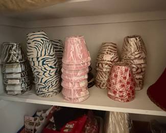 Assorted Decorative Lamp Shades - Zebra, Pink, and Red Patterns