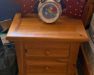 Pine Two-Drawer Nightstand