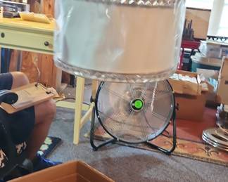 White Drum Lamp Shade with Crystal Trim