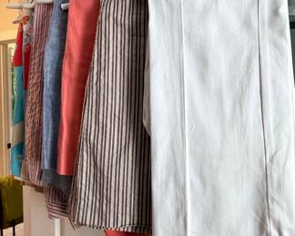 Assorted Vintage and Modern Women's Trousers with Stripes and Solid Colors