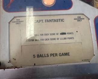 Bally Captain Fantastic and the Brown Dirt Cowboy Pinball Machine
