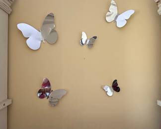 3D Mirror Butterfly Wall Art Set