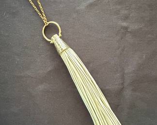 Gold-Tone Tassel Pendant Necklace